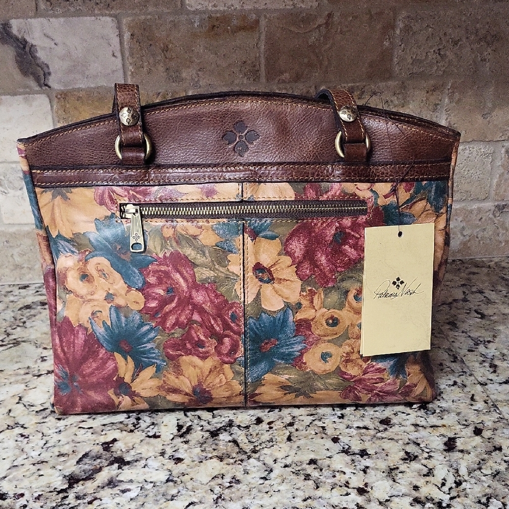 Patricia Nash Fresco Bouquet Poppy Tote - Picture 2 of 13